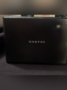 Morphe Matte Black Eyeshadow Palette with Silver Logo